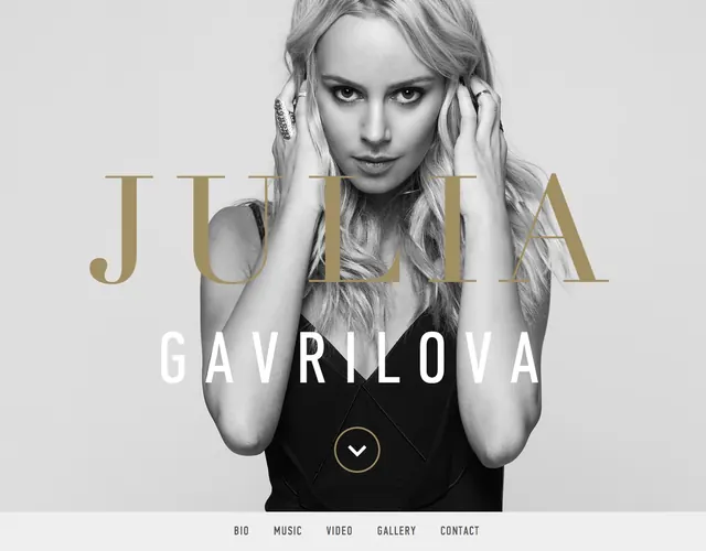 Julia Gavrilova Portfolio Header, luxury, editorial, light