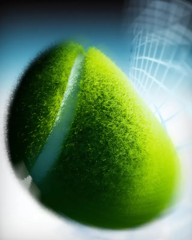 Macro Tennis Ball Close-up, photographic, organic, vibrant