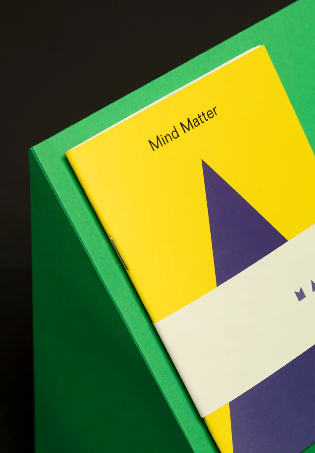 Mind Matter Book Mockup, minimal, swiss, vibrant