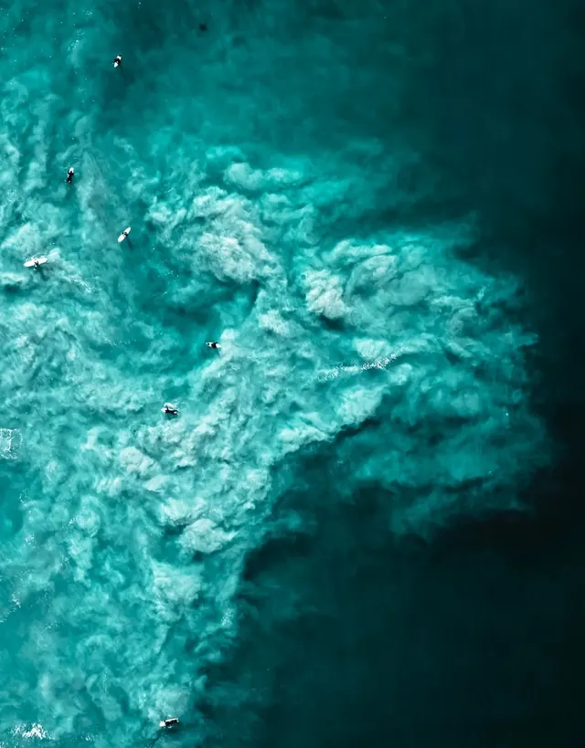 Abstract Teal Water Texture, organic, photographic, cool