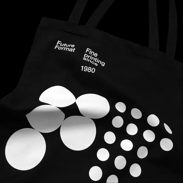 Fine Art 1980 Tote Bag Mockup, minimal, swiss, dark