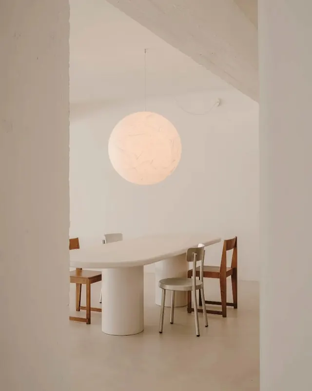 Minimalist Interior with Pendant Light, minimal, photographic, light