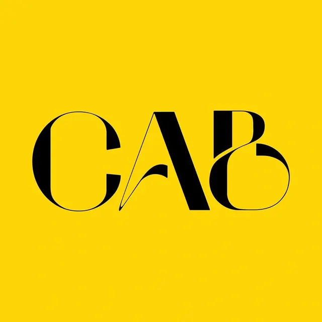 CAB Wordmark Logo, minimal, geometric, vibrant