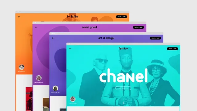 Channel Brand Identity Showcase, minimal, geometric, vibrant