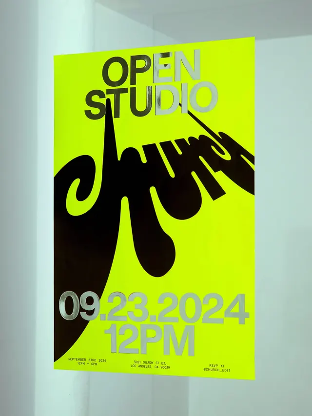 Open Studio 2024 Poster, brutalist, neo-brutalist, vibrant