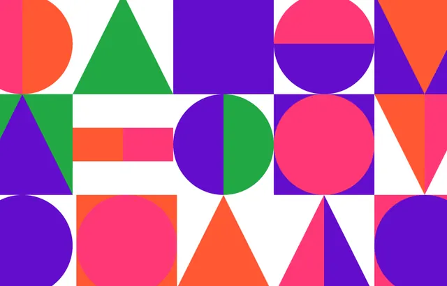 Bauhaus geometric color grid, geometric, swiss, vibrant