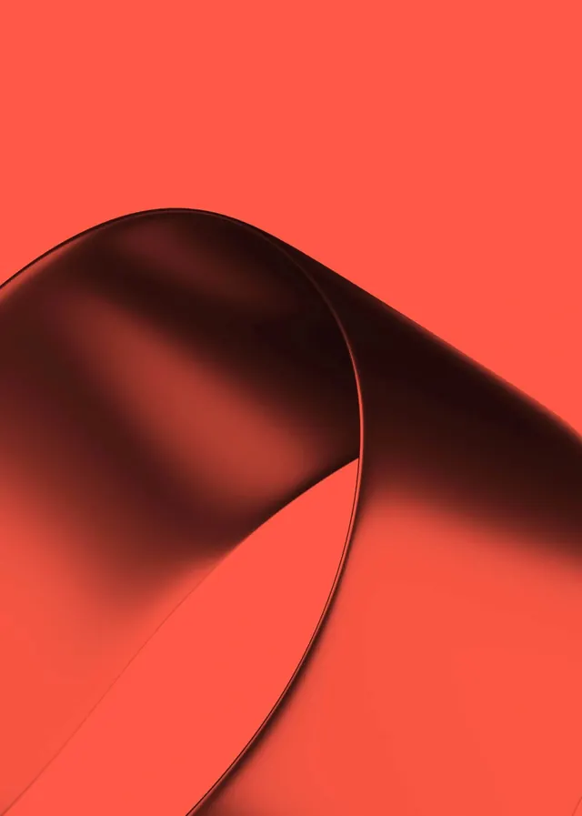 Red satin ribbon 3D abstract, 3d-render, minimal, vibrant
