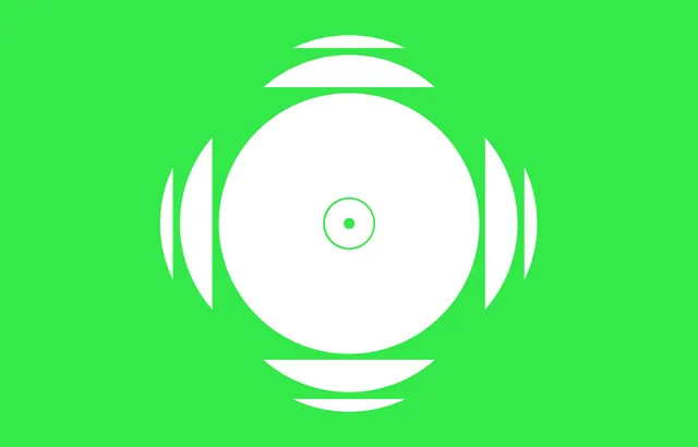 Neon green signal icon poster, flat, geometric, vibrant