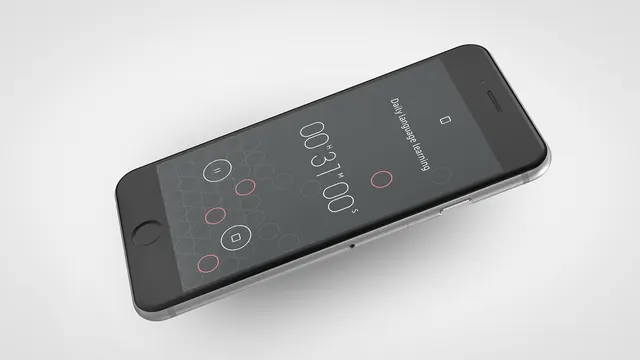 Smartwatch UI Mockup, minimal, dark-mode, dark