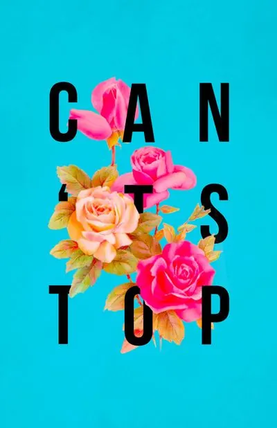 Can You Touch This Flower Typography, playful, illustrated, vibrant