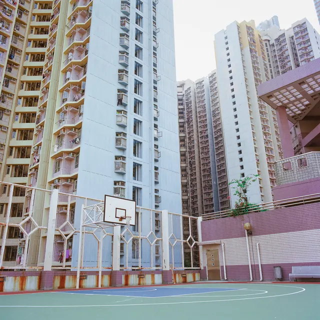 Modern High-Rise Residential Architecture, photographic, geometric, light