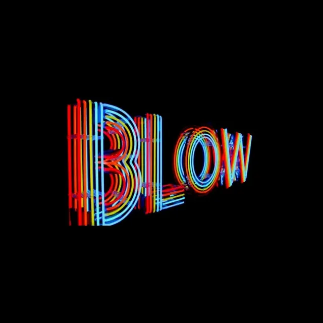 Neon Glow Wordmark, dark-mode, retro, vibrant