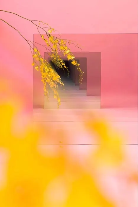 Abstract Floral Composition, minimal, organic, vibrant