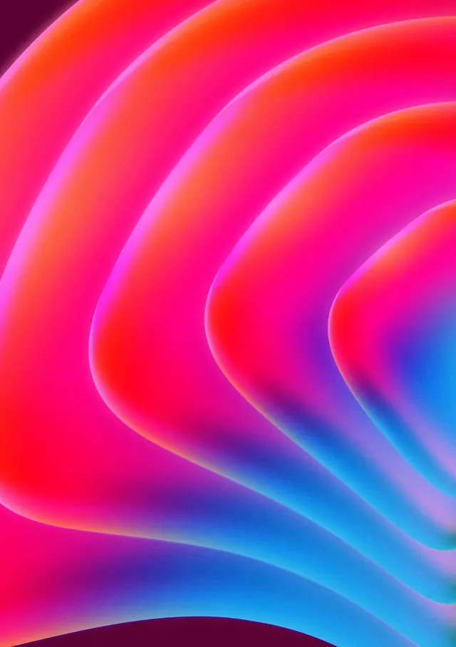Layered gradient abstract render, abstract, 3d-render, vibrant