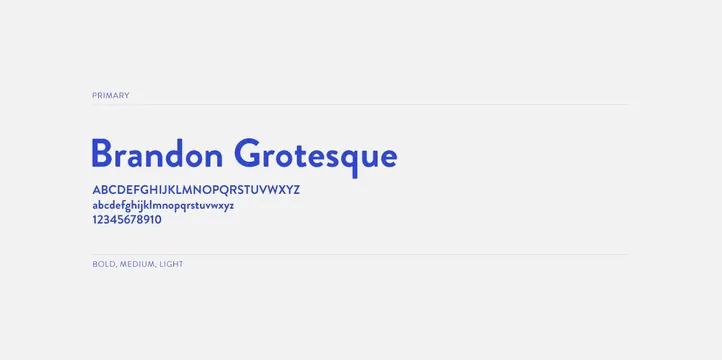 Brandon Grotesque Type Specimen, minimal, swiss, light