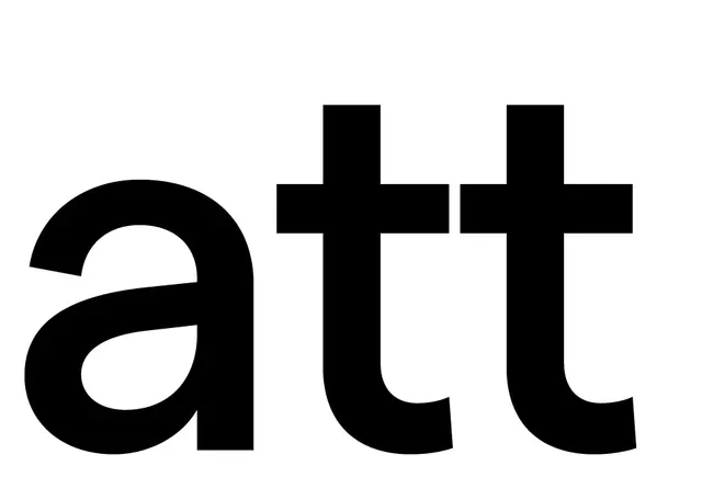 att wordmark, minimal, corporate-clean, monochrome