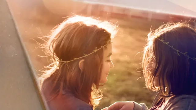 Cinematic Portrait of Two Women, photographic, organic, warm