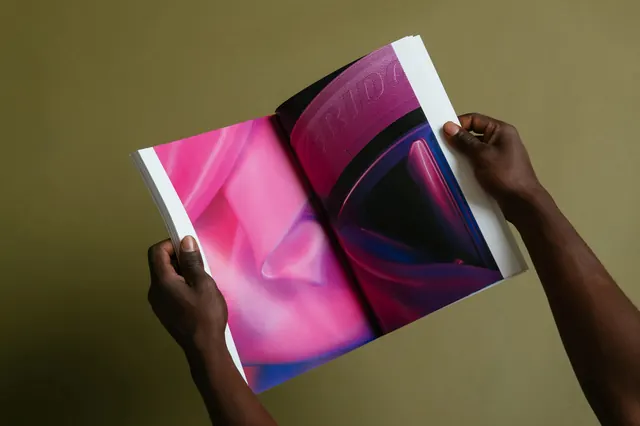 Abstract Gradient Book Mockup, gradient-heavy, abstract, vibrant