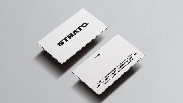 STRATO Identity Mockup, minimal, swiss, monochrome