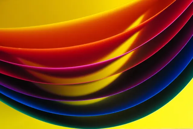 Curved colored paper abstract macro, minimal, geometric, vibrant