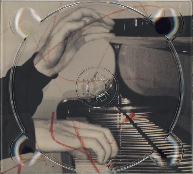 Collage of Hands and Piano Keys, editorial, abstract, monochrome