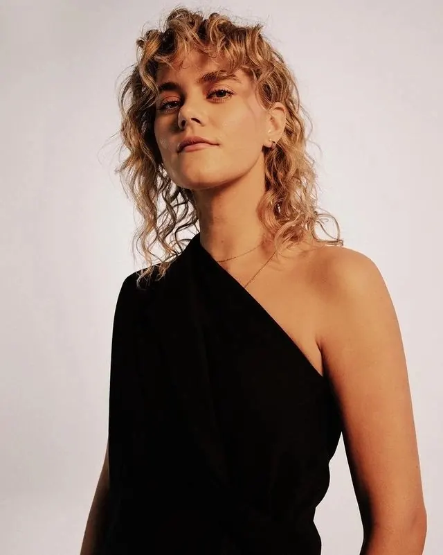 One-Shoulder Black Top Portrait, photographic, luxury, dark