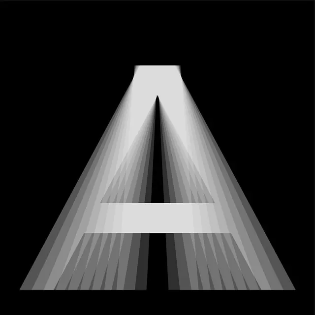 Abstract Geometric Letter A, minimal, geometric, monochrome