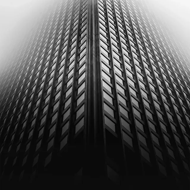 Abstract Architectural Perspective, minimal, monochrome, monochrome