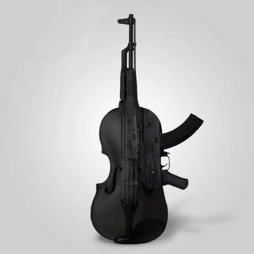 Black Acoustic Guitar Mockup, minimal, monochrome, monochrome