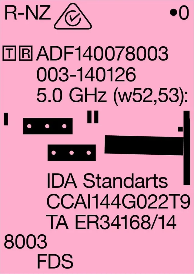 Technical Identification Label, technical, data-dense, high-contrast