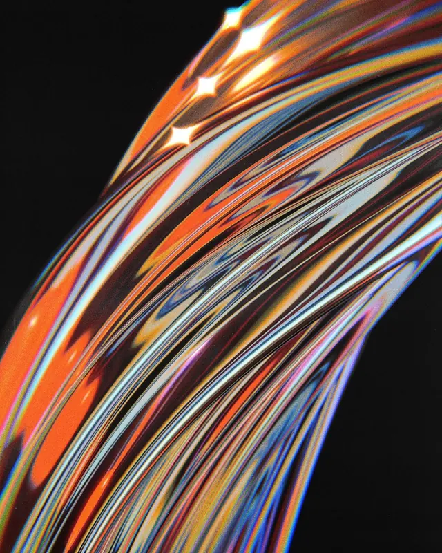 Abstract Fiber Optic Light Trails, gradient-heavy, abstract, vibrant