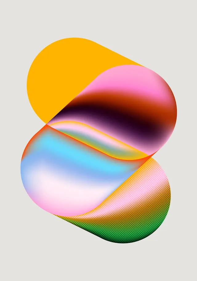 Abstract Gradient Fluid Shapes, gradient-heavy, organic, vibrant