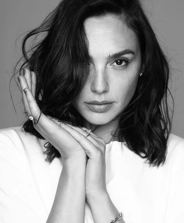 Portrait of a Woman with Rings, monochrome, photographic, monochrome