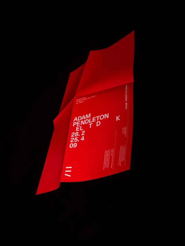 Red Folded Paper Identity Mockup, minimal, swiss, vibrant