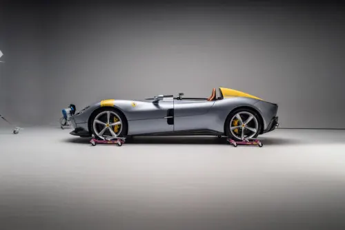 3D Render of a Concept Sports Car, minimal, luxury, light