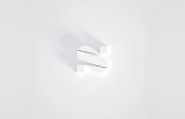 3D Abstract Lettering Mockup, minimal, 3d-render, monochrome