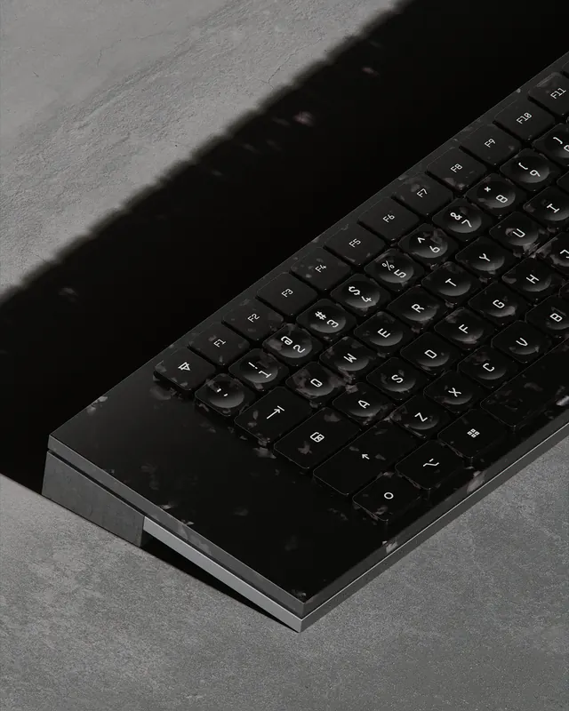 Black Mechanical Keyboard Mockup, minimal, dark-mode, dark