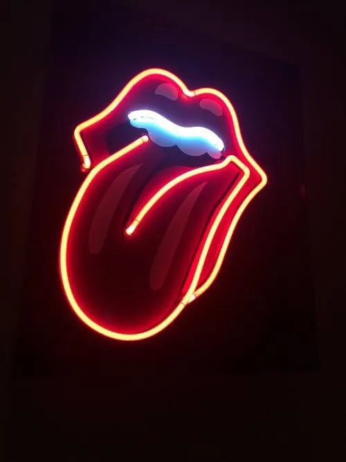 Neon Tongue Graphic, playful, abstract, vibrant