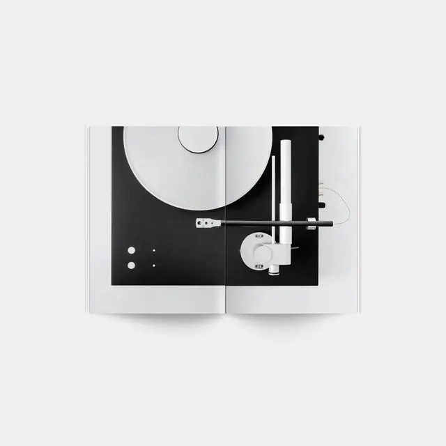Minimalist Record Player Illustration, minimal, swiss, monochrome