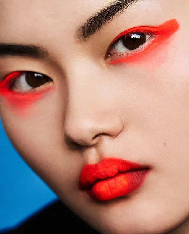 Avant-Garde Beauty Portrait, photographic, luxury, vibrant