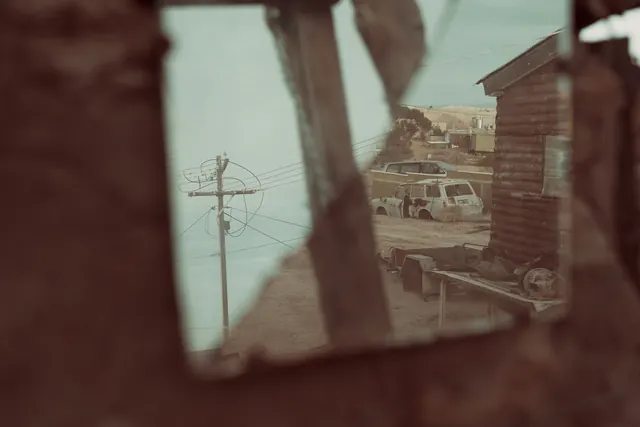 Vintage Street Scene Photograph, retro, photographic, muted