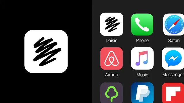 App Icon Grid and Branding Showcase, minimal, dark-mode, dark
