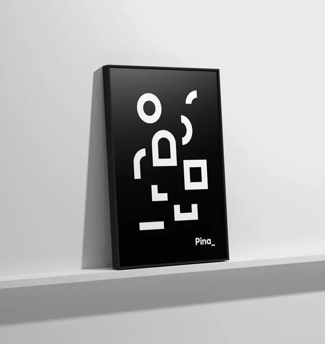 Geometric Abstract Logo Mockup, minimal, monochrome, monochrome