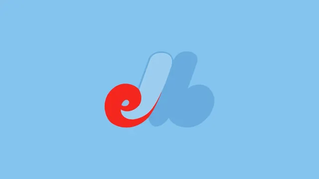 Abstract Blue and Red Logo, minimal, flat, cool