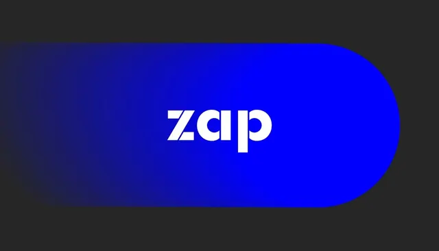 Zap Wordmark on Gradient Capsule, minimal, gradient-heavy, vibrant
