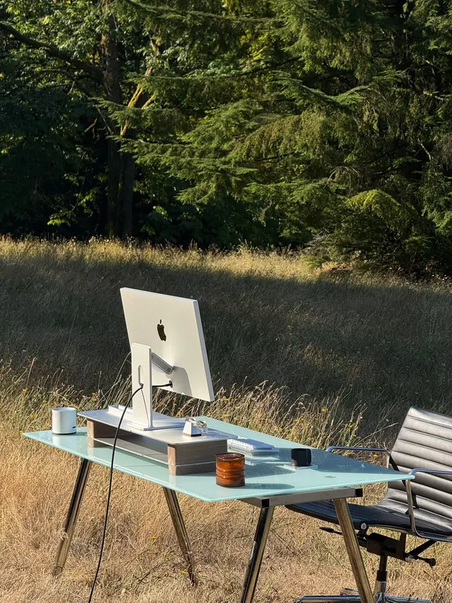 Outdoor Laptop Mockup, photographic, minimal, light