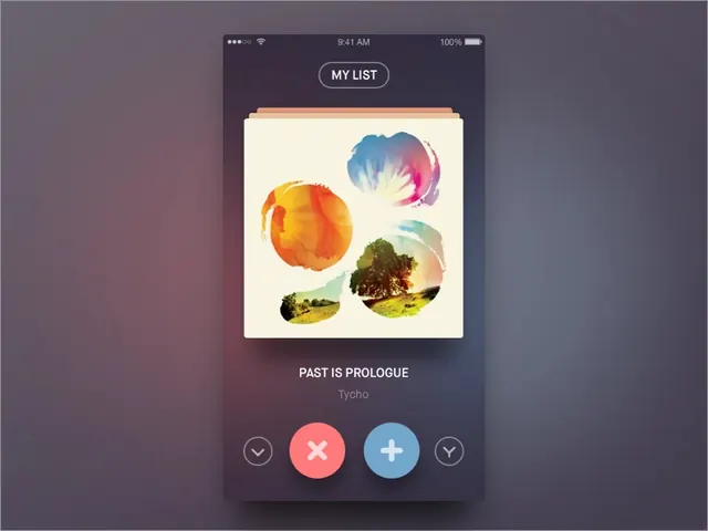 Mobile App UI Design Concept, minimal, gradient-heavy, vibrant