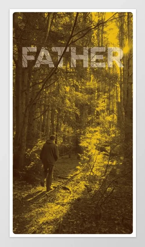 Father Wordmark Overlay, photographic, organic, dark