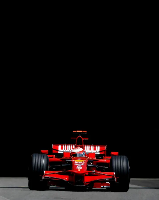 Formula 1 Racing Car on Black Background, photographic, dark-mode, dark