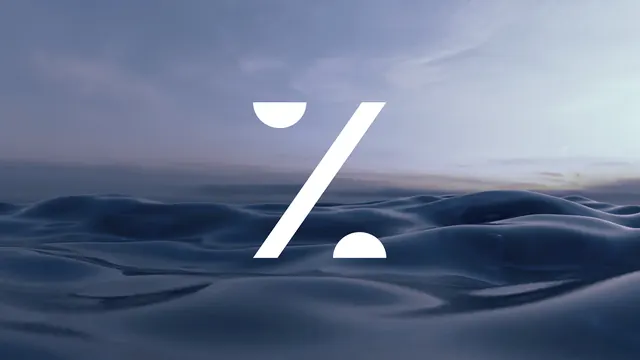 Abstract Percentage Symbol over Ocean Waves, minimal, photographic, dark
